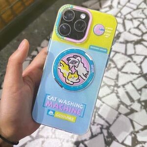 Colorful Cat Washing Machine Phone Case